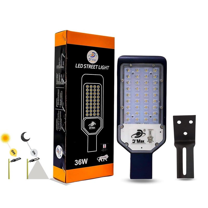 D'Mak DMak Automatic Sensor System Led Street Light White Focus with Lens Waterproof IP65 for Outdoor Purposes 1 36W Lens LED Street Light - Image 1