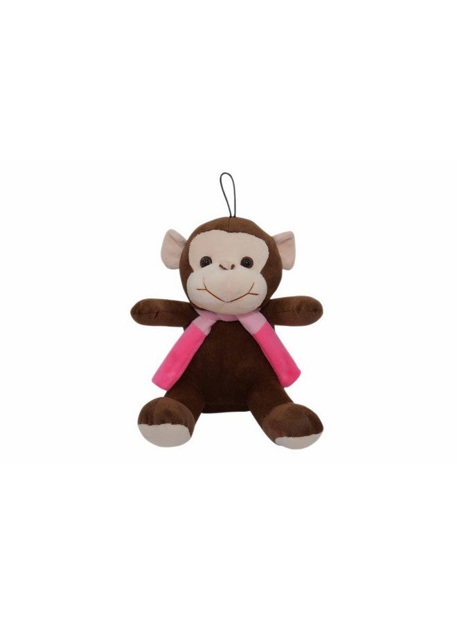 HELLO BABY Muffler Monkey-Soft Toy | Gift for Girls/Kids | Stuffed Plush Animal | -24CM (Chocolate) - Image 1