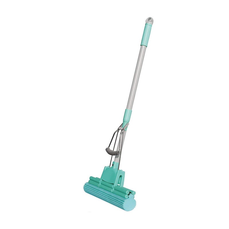 DR MALL PVA Sponge Absorber Quick Cleaning Mop with Squeezing Technology Adjustable Handle Kitchen Bathroom Cleaner Standard Size - Image 1