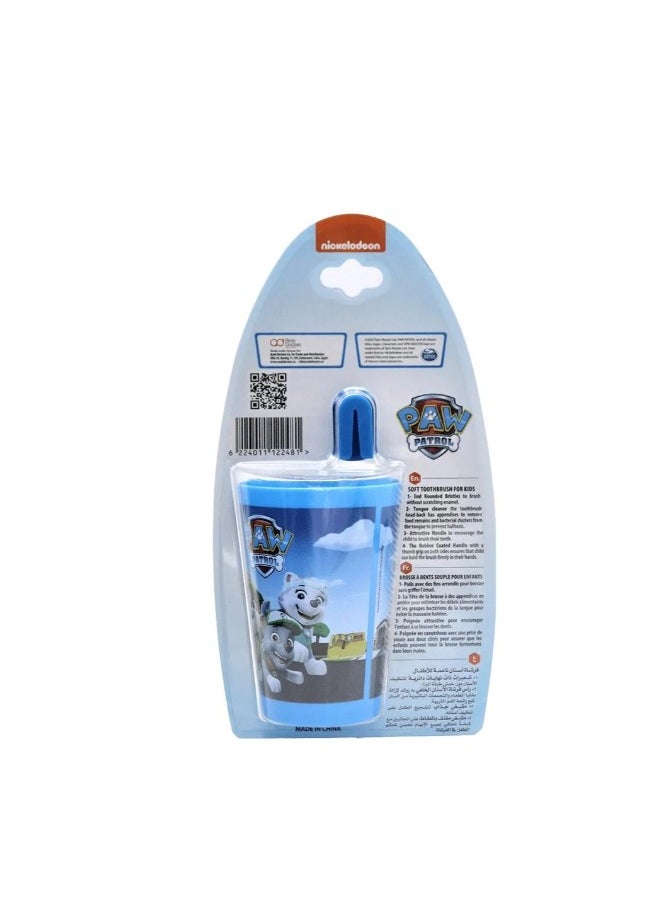 nickelodeon Nickelodeon Paw Patrol Soft Toothbrush for Kids with Cover and Cup  - Image 2