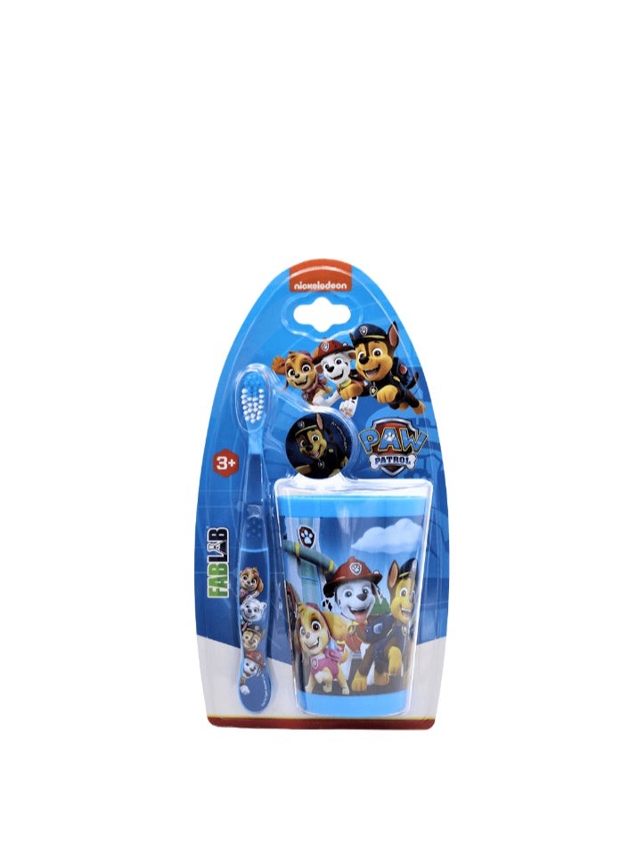 nickelodeon Nickelodeon Paw Patrol Soft Toothbrush for Kids with Cover and Cup  - Image 1