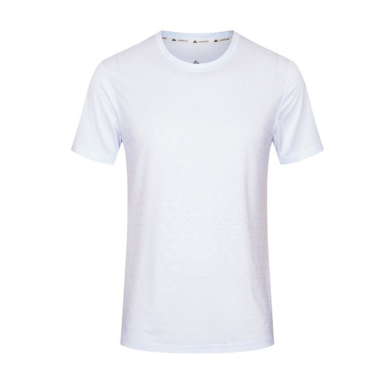 Loose Breathable Sweat-Absorbent T-Shirt Men'S And Women'S Running With Short Sleeve Printed Quick-Drying Fitness Top - Image 1