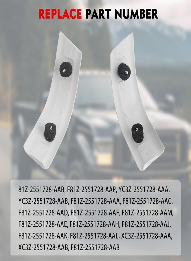ZONFANT Upgraded White Roof Molding, 2 Pcs Left & Right Roof Corner Cab Trim Molding Cover Compatible with 1999-2007 Ford F250 350 450 550 Super Duty (Regular Cab & Crew Cab), Replace#YC3Z-2551728-PTM - Image 3
