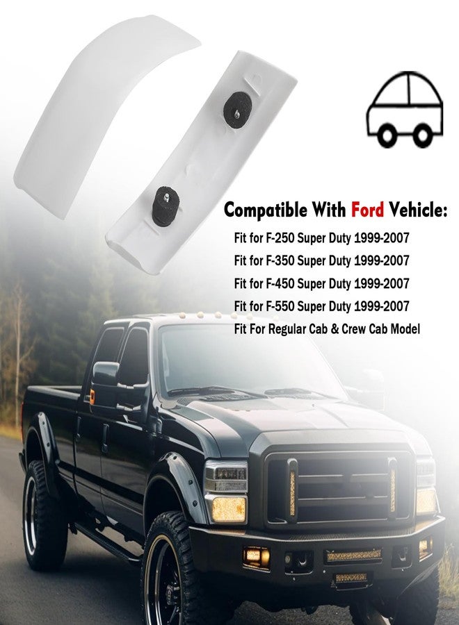 ZONFANT Upgraded White Roof Molding, 2 Pcs Left & Right Roof Corner Cab Trim Molding Cover Compatible with 1999-2007 Ford F250 350 450 550 Super Duty (Regular Cab & Crew Cab), Replace#YC3Z-2551728-PTM - Image 2