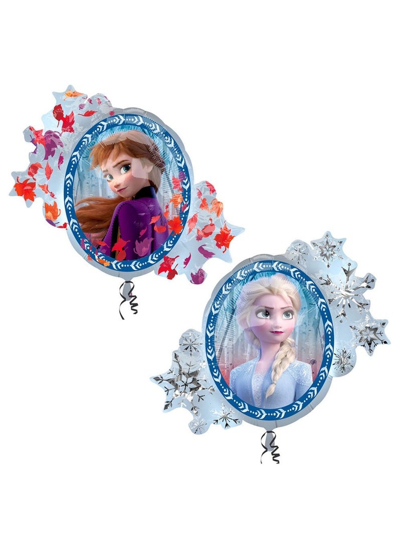 Riethmüller Frozen Elsa and Anna Character Foil Balloon 66x76cm - Image 1