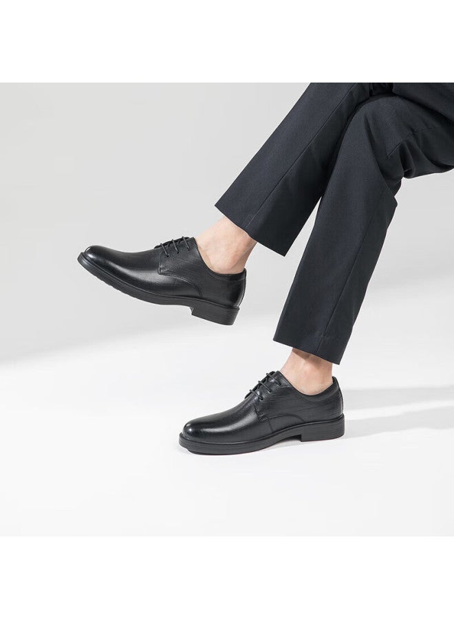 Connell Kangnai Men's Shoes, 2025 New Style Business Casual Shoes, Soft Sole Groom Shoes, Lace-up Round Toe Formal Derby Leather Shoes, Black, Size 39 - Image 2