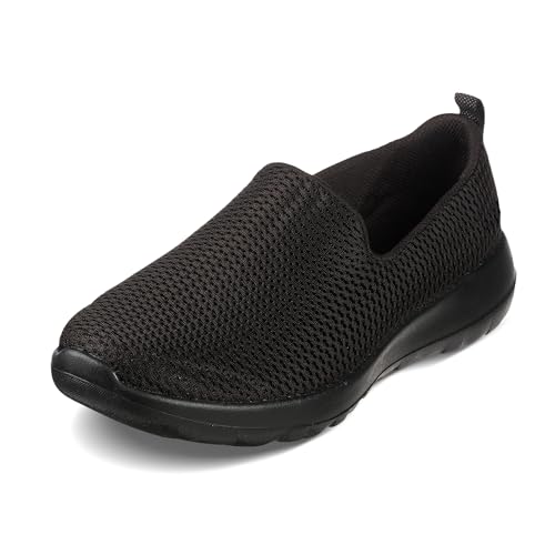 Skechers Women's Go Walk Joy Sneaker-5Gen Cushioning, Air-Cooled GOGA Mat, Breathable Mesh Upper Sneaker, Black, 6.5 Wide - Image 1