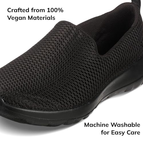 Skechers Women's Go Walk Joy Sneaker-5Gen Cushioning, Air-Cooled GOGA Mat, Breathable Mesh Upper Sneaker, Black, 6.5 Wide - Image 4