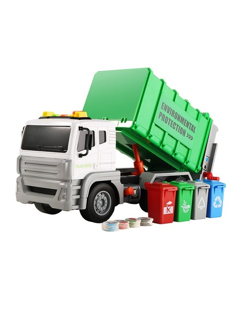 Train Track Set, Oversize Simulation Garbage Truck Toy for Kids, Sanitation and Engineering Cleaning, Garbage Sorting, Perfect Train Toy