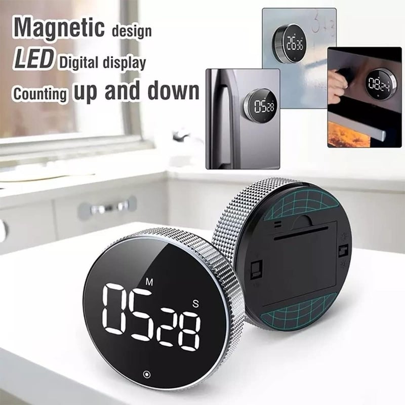 GoodTool Magnetic Rotary Timer with LED Display - Kitchen & Study Essential - Image 2