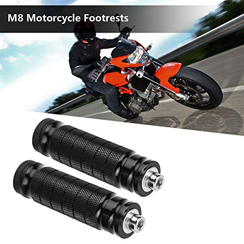 KIMISS Motorcycle Universal 8mm Foot Pegs,1 Pair CNC Aluminum Motorbike Rear Footrests Non-slip Foot Rest Pegs Pedals - Image 5