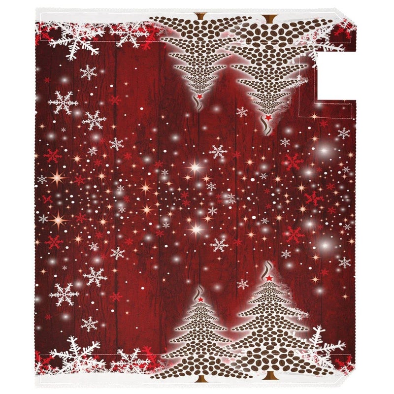 Wamika Merry Christmas Tree Winter Snowflake Pine Mailbox Covers Standard Size Red Christmas Tree Wood White Snow Magnetic Mail Wraps Cover Letter Post Box 21" Lx 18" W - Image 4