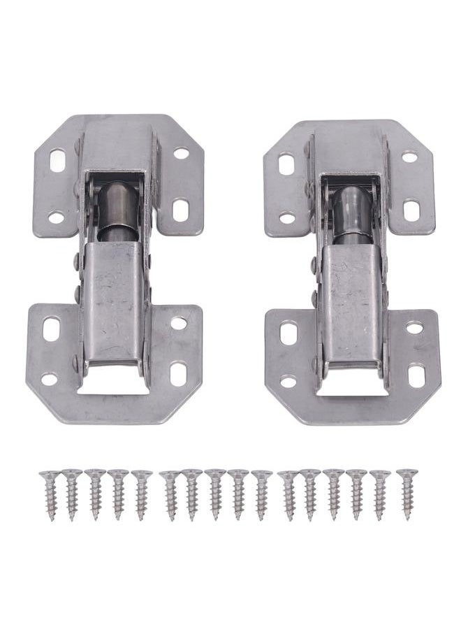 Thoraya 2 Set Zinc Alloy Cabinet Hinges 4 Inch Hole Free Cupboard Door Hinges Bridge Type for Wardrobe Door Closet Door  - Image 1