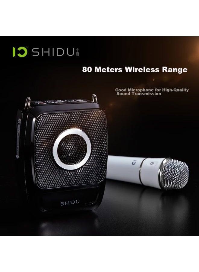 SHIDU S92 Mini Megaphone, Teacher's Classroom Amplifier, Loud Volume, Outdoor Loudspeaker, Long Battery Life, Anti-howling, Public Address System, Single Wireless Microphone - Image 5