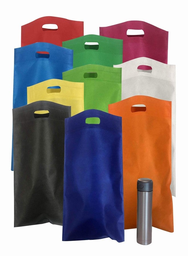 Funiverse Leofi Bulk 50 Pack Mega 15" x 16" Cutout Handle Tote Assortment - Ideal Grocery Shopping, Treat, Trade Shows, Gift or Everyday Bags - Image 1