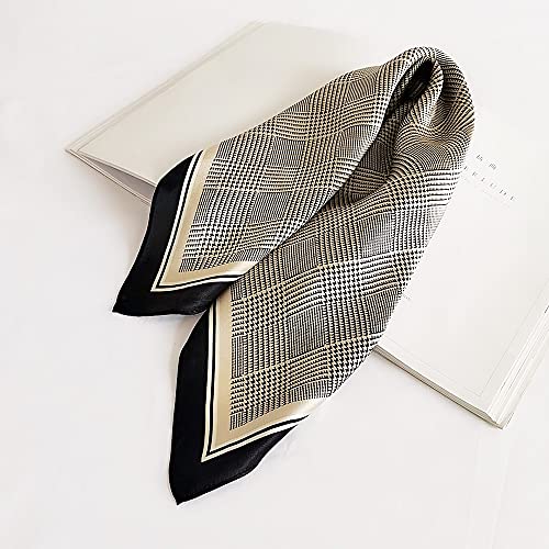 FONYVE 100% Mulberry Silk Scarfs for Women - Lightweight Square Satin Head Scarf - Small Silk Hair Scarf for Sleeping 21" x 21" - Image 4