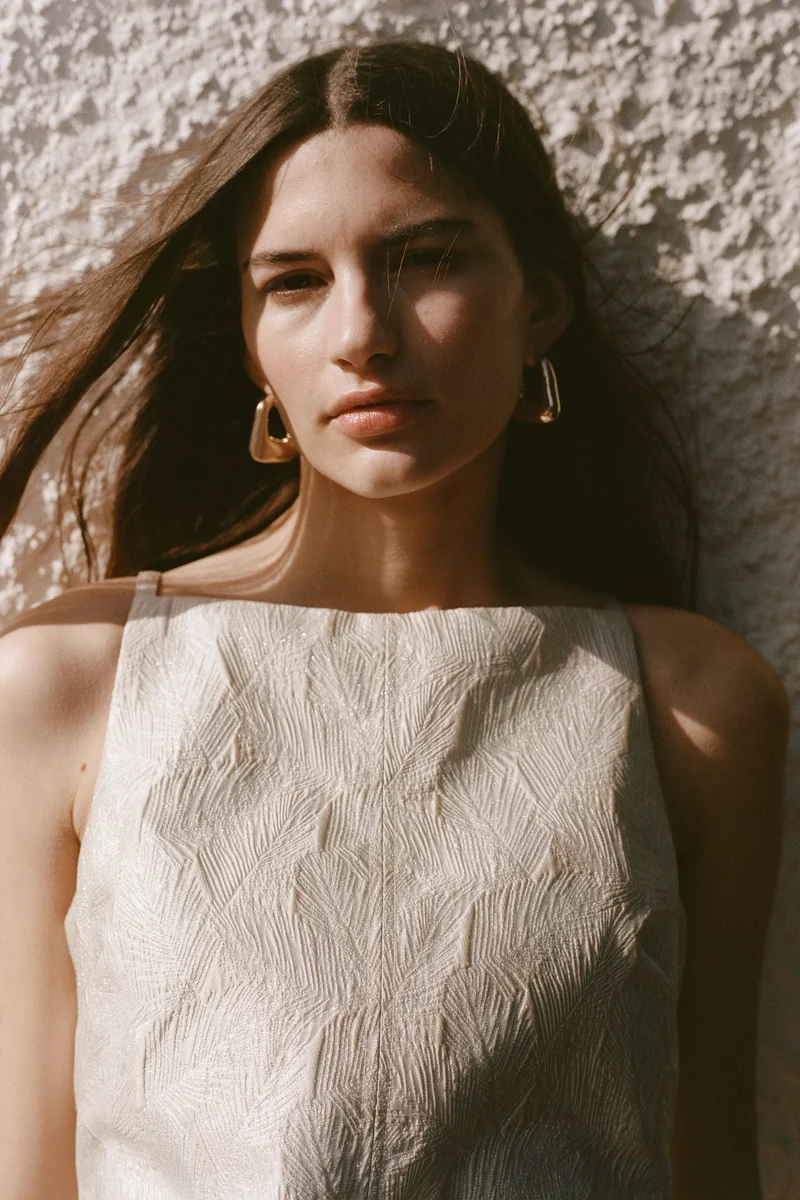 اتش اند ام Brocade mini dress