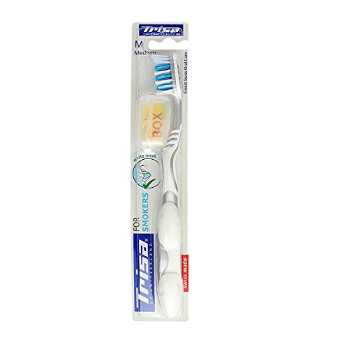 Trisa Toothbrush for Smokers with Hygiene Box (for adults,manual,Pack of 1,Assorted Color) - Image 2