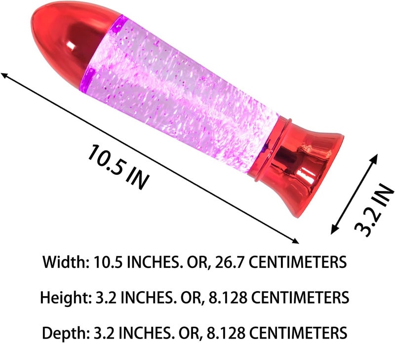 YAKii 10.5" مصباح تورنادو LED متغير الألوان، صانع تورنادو لعبة علمية، يعمل بالبطارية/كابل USB، زينة عيد الميلاد باللون الأحمر - Image 2