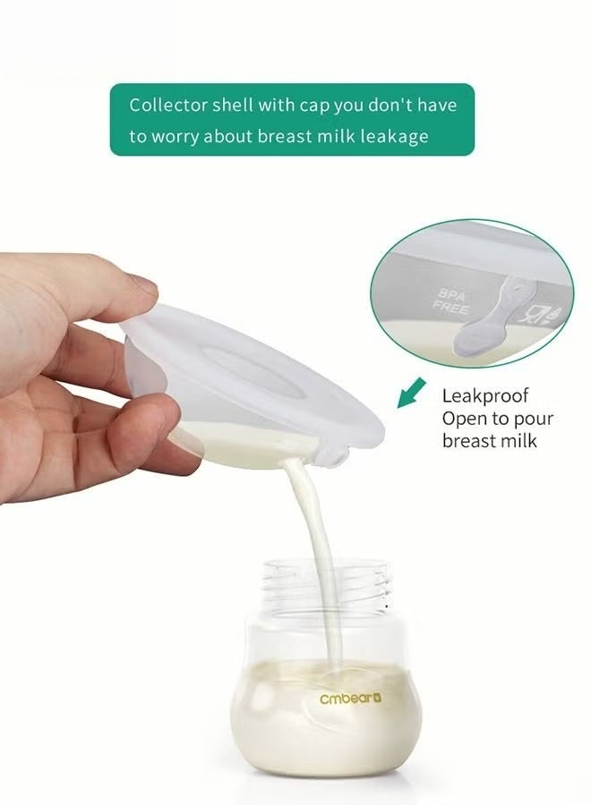 HOOKOR Silicone Shell & Milk Collection Catcher for Breastfeeding Relief (2 in 1) Protect Cracked, Sore, Engorged Nipples While Nursing or Pumping During The Day - Image 5