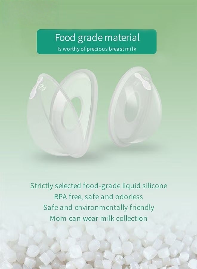HOOKOR Silicone Shell & Milk Collection Catcher for Breastfeeding Relief (2 in 1) Protect Cracked, Sore, Engorged Nipples While Nursing or Pumping During The Day - Image 3