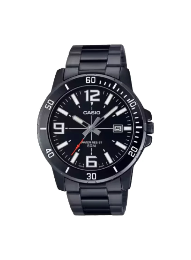 كاسيو Men's Stainless Steel Analog Watch MTP-VD01B-1BVUDF - 45 mm