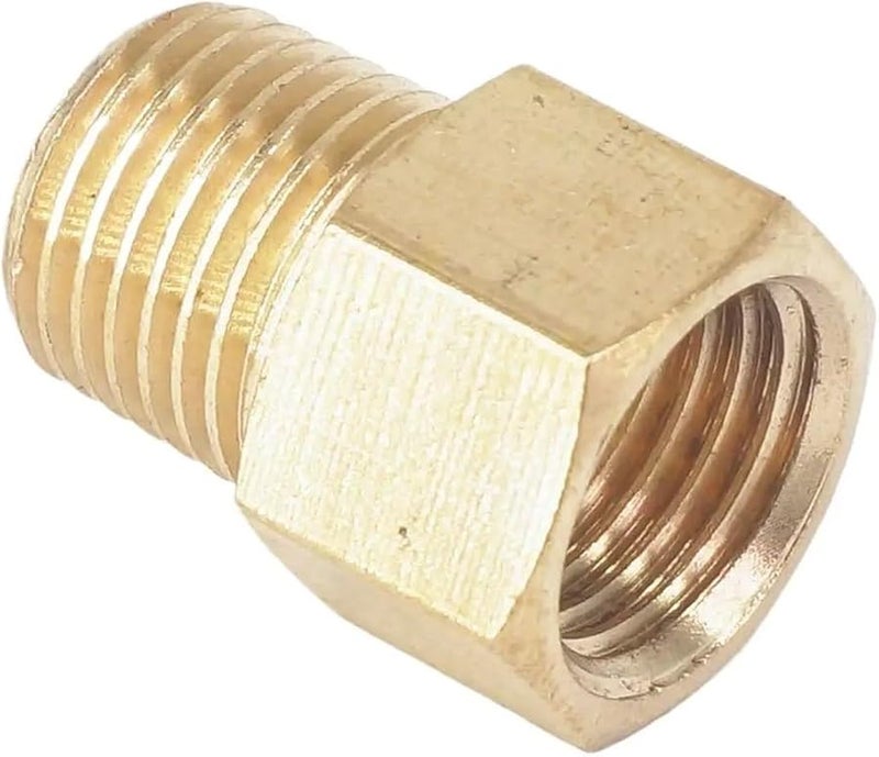 Brass 1 4 BSPT Male To 1 4 NPT Female Pipe Fitting Adapter For Pressure Gauge - Image 1