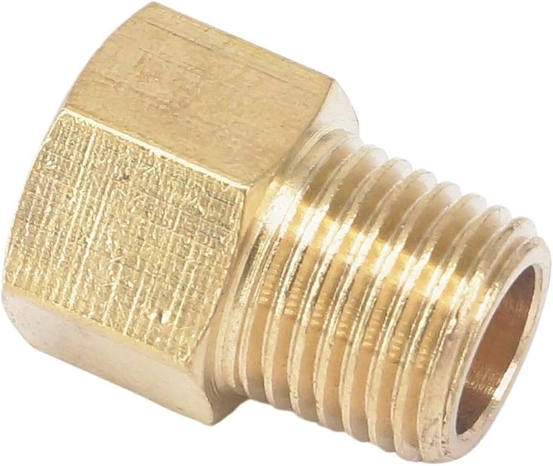 Brass 1 4 BSPT Male To 1 4 NPT Female Pipe Fitting Adapter For Pressure Gauge - Image 5