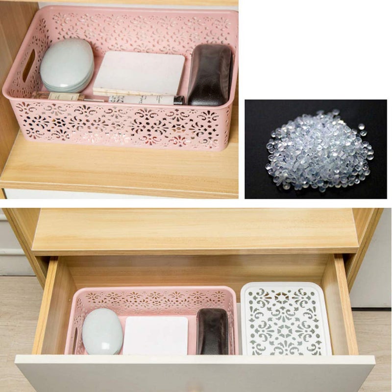 Skyzone Skyzone Multipurpose Hollow Plastic Socks Storage Box Case Underwear Baskets Closet Organizer Clothes Kids Toy Kitchen Home Container Organization (Pack Of 2)  - Image 2