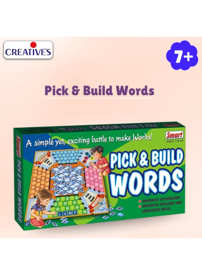 Creative's Smart Pick & Build Words Game for Kids - Educational Spelling & Vocabulary Board Game - Fun Word-Building Game - Improves Language Skills - Learning Toy for Boys & Girls - Ages 7 & Up - Image 2