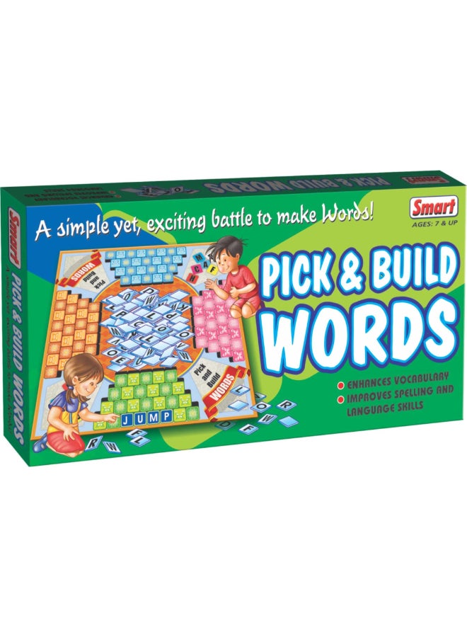 Creative's Smart Pick & Build Words Game for Kids - Educational Spelling & Vocabulary Board Game - Fun Word-Building Game - Improves Language Skills - Learning Toy for Boys & Girls - Ages 7 & Up - Image 1