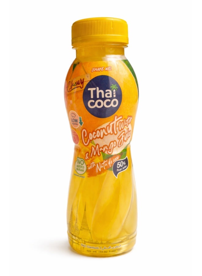 Thai Coco Coconut Water and Mango Juice with Nata de Coco 320ml Pack of 24 - Image 2