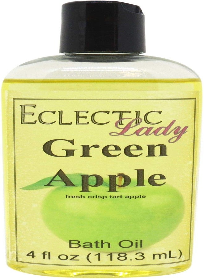 Eclectic Lady Green Apple Bath Oil, Scented Body Oil, Relaxing Bathing Oil, 4 oz - Image 1