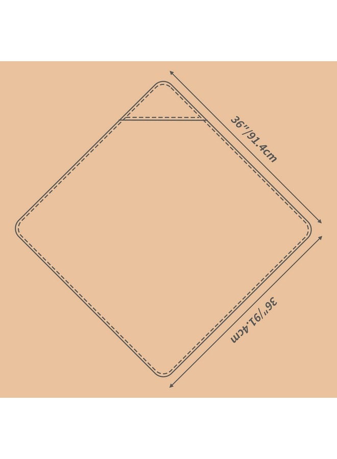 POLYTE Premium Hypoallergenic Microfiber Hooded Baby Bath Towel, 36 x 36 in, 2 Pack (White w/Yellow,Blue Trim) - Image 2