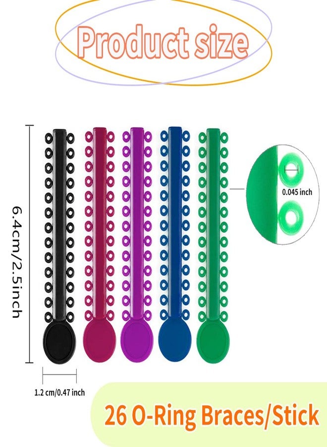 Ceonam 1040 Pcs Multicolored Braces Rubber Bands Orthodontic Ligature Ties O-Rings Elastic Bands for Braces (Color - Image 2
