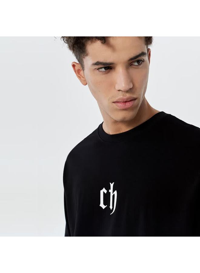 Chinism Men's Long-sleeve T-shirt, Spring Heavyweight Pure Cotton Round Neck Undershirt, Casual Loose Lightweight Breathable Base Layer Tee - Image 3