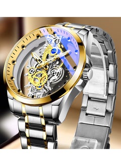 Generic Men's watch Double-sided Transparent Hollow Automatic Mechanical Watch Waterproof Luminous Quartz Watch  - Image 1