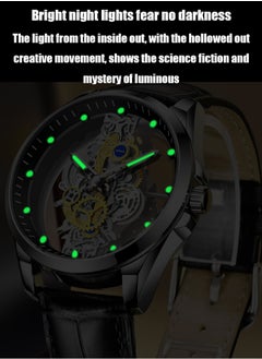 Generic Men's watch Double-sided Transparent Hollow Automatic Mechanical Watch Waterproof Luminous Quartz Watch  - Image 3