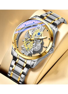 Generic Men's watch Double-sided Transparent Hollow Automatic Mechanical Watch Waterproof Luminous Quartz Watch  - Image 2