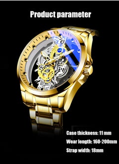 Generic Men's watch Double-sided Transparent Hollow Automatic Mechanical Watch Waterproof Luminous Quartz Watch  - Image 4