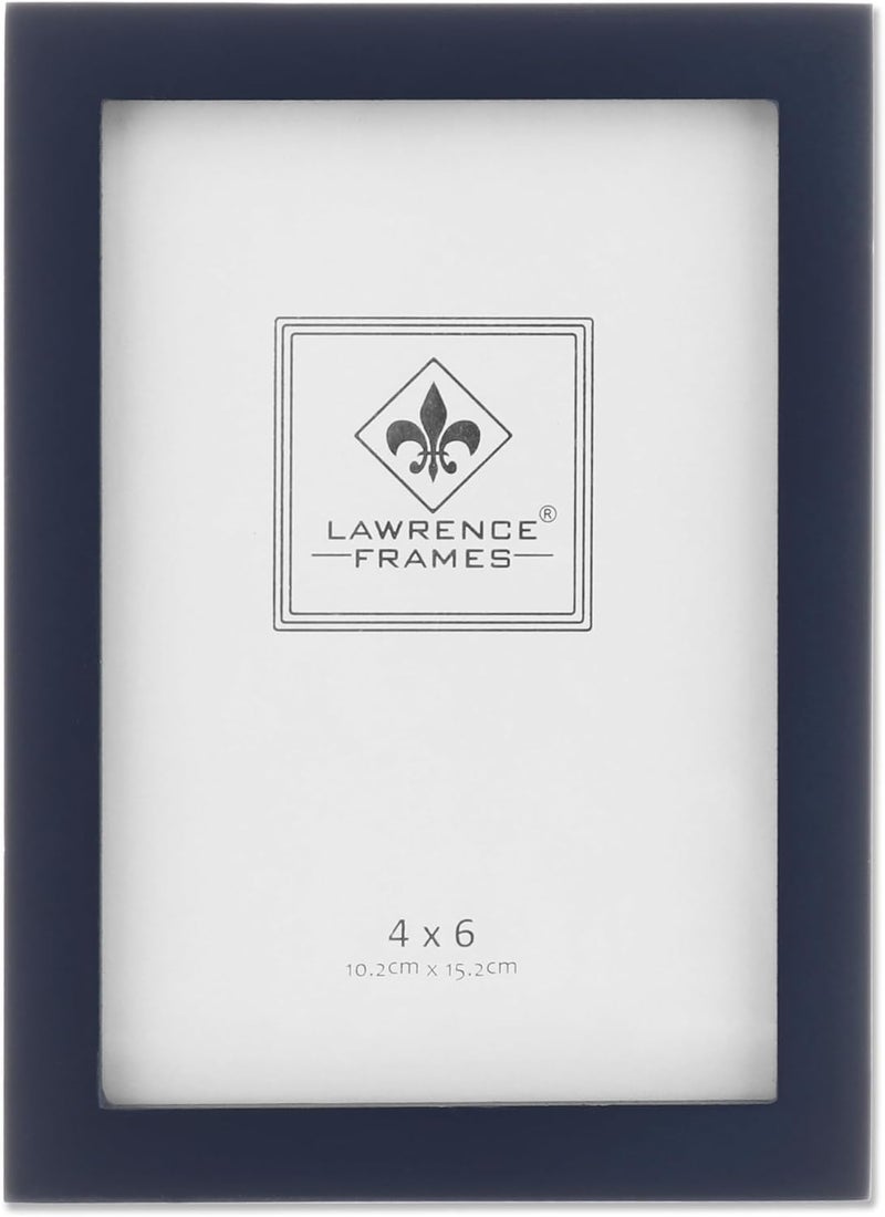 Lawrence Frames Blue Wood Picture Frame, Gallery Collection, 4x6-Inch - Image 1