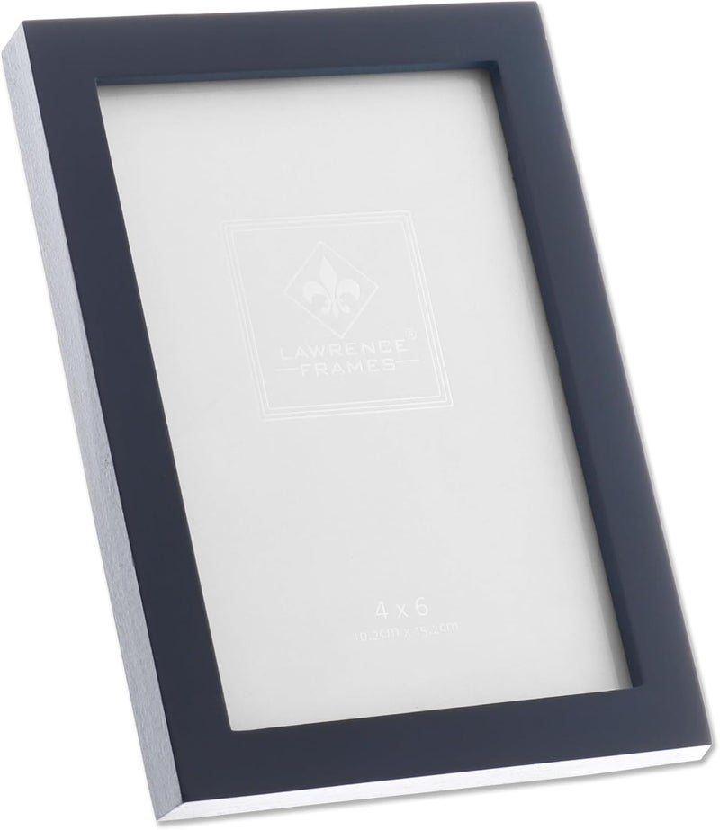 Lawrence Frames Blue Wood Picture Frame, Gallery Collection, 4x6-Inch - Image 3