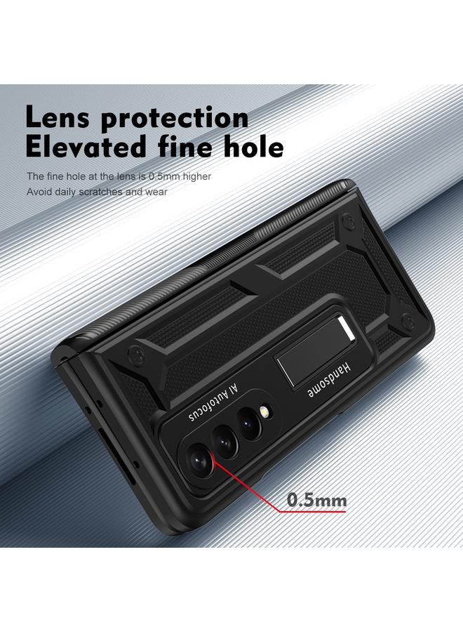 اس-توب جراب لهاتف Samsung Galaxy Z Fold3 5G جراب هاتف مدمج مقاوم للصدمات مزود بمفصلة - Image 3