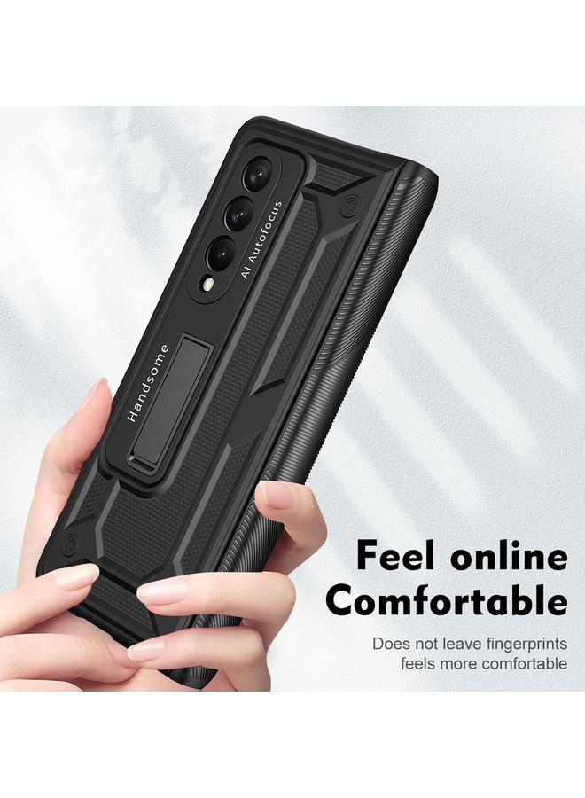 اس-توب جراب لهاتف Samsung Galaxy Z Fold3 5G جراب هاتف مدمج مقاوم للصدمات مزود بمفصلة - Image 2