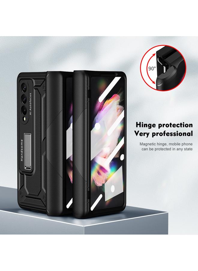 اس-توب جراب لهاتف Samsung Galaxy Z Fold3 5G جراب هاتف مدمج مقاوم للصدمات مزود بمفصلة - Image 5