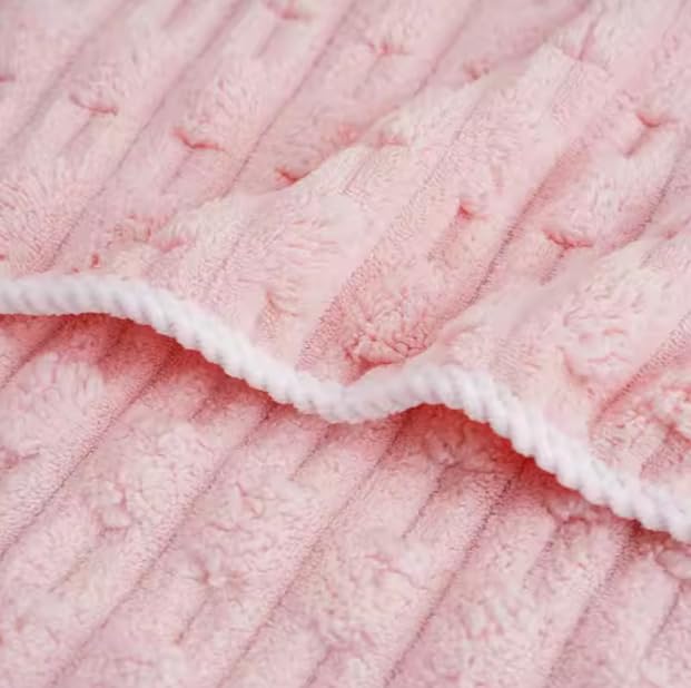 Home-Cloud HomeCloud Luxury CottonMicrofiber Pack of of 2 Towel Set 400 GSM with Hanging Loop Super Soft Highly Absorbent and Ultra Fast Dry Bath Towel 142 70 FaceHand Towel 70 35 cm Pink - Image 3