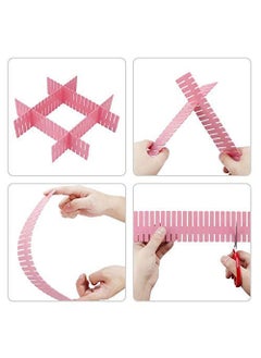 Tiny Gifts TinyGifts 6 pcs DIY Plastic Grid Drawer Divider Household Storage StripsLarge Made In India Multicolor  - Image 2