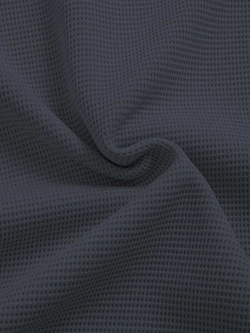TAGDO® Premium Waffle Knit T-Shirt || Tshirt for Man || Mens Tshirt (Button-Waffle-2018-Dark Grey-XL) - Image 2