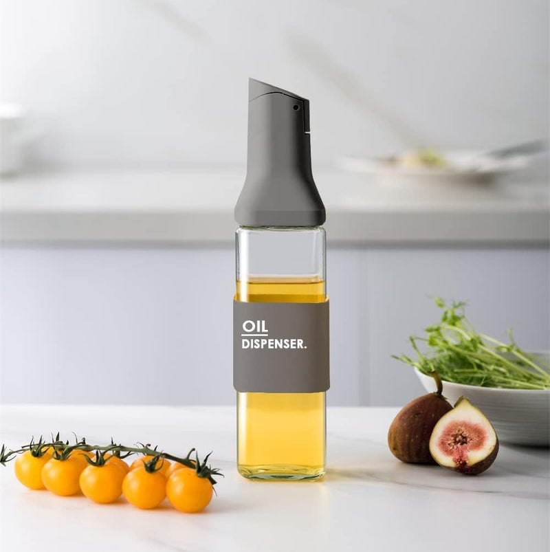 Shree Hari Olive c Oil Vinegar Dispenser Glass Bottle with Gravity Automatic Opening and Closing Bottle 500 ML set of 1