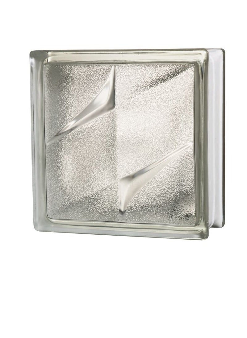 Generic - Frosted Bistar Glass Block Clear 190 x 190 x80mm - Image 1